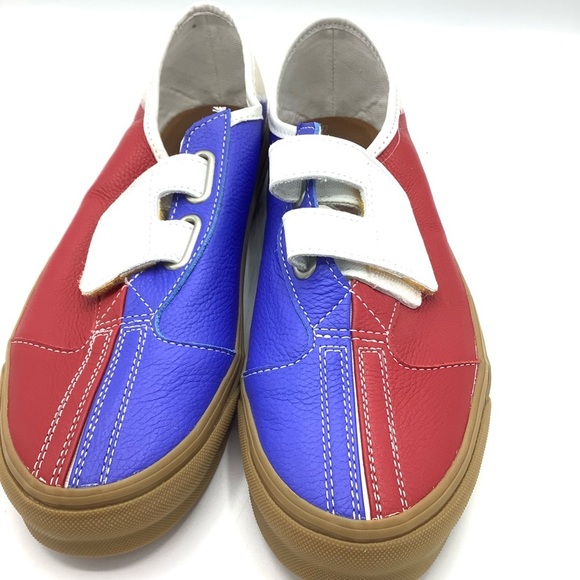 Vans Multicolor Leather Sneakers with Velcro Straps - Picture 4 of 9